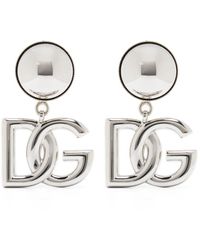 Dolce & Gabbana - Logo-plaque Clip-on Earrings - Lyst