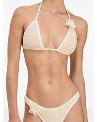 Devon Windsor - Nash Floral-Appliqué Bikini Top - Lyst