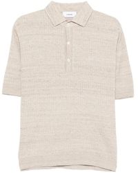 Lardini - Buttoned Ribbed Polo Shirt - Lyst