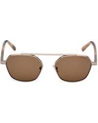 ZEGNA - Geometric-Frame Sunglasses - Lyst