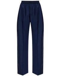 KENZO - Wool Wide-Leg Trousers - Lyst