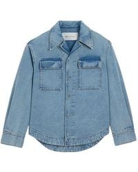 Ami Paris - Denim Shirt With Classic Collar - Lyst