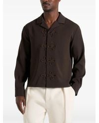 Manière De Voir - Valen Applique-Detail Long-Sleeve Shirt - Lyst