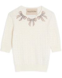 Valentino Garavani - Embroidered Cotton Top - Lyst