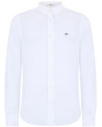 GANT - Long-Sleeve Cotton Shirt - Lyst