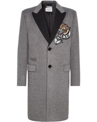 Philipp Plein - Tiger-patch Single-breasted Coat - Lyst