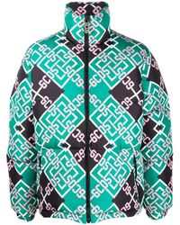 Gcds Monogram Jacquard Bomber Jacket In Pink