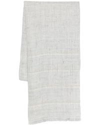 Eleventy - Striped-Pattern Linen Scarf - Lyst