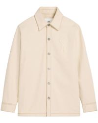 Ami Paris - Ami De Coeur Cotton Overshirt - Lyst