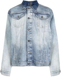 Natasha Zinko - Logo-Patch Zip-Up Denim Jacket - Lyst