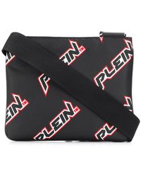 Philipp Plein Schultertasche mit Logo-Print - Schwarz
