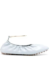 Fendi - Filo Leather Ballerina Shoes - Lyst