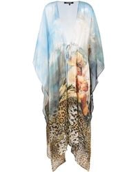 Roberto Cavalli - Graphic-Print Silk Kaftan - Lyst