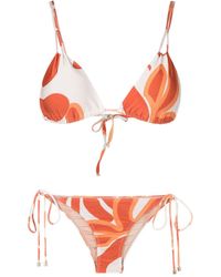 Adriana Degreas - Triangel-Bikini mit Swirl-Print - Lyst