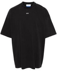 Off-White c/o Virgil Abloh - Off- t-shirt noir à image - Lyst