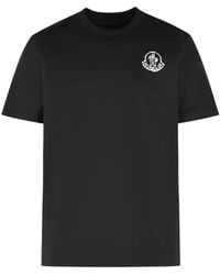 Moncler - Logo-Print Cotton T-Shirt - Lyst