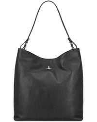 Vivienne Westwood - Large Lottie Orb-Plaque Leather Shoulder Bag - Lyst