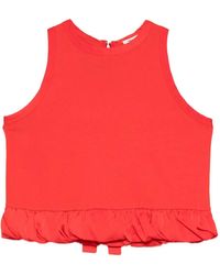 Sandro - Ruffled Crew Neck Top - Lyst