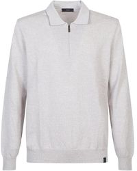 Fay - Zip-Front Polo Shirt - Lyst