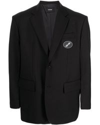 we11done - Oversized Suit Logo-patch Blazer - Lyst