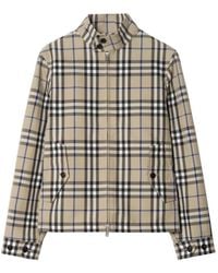 Burberry - Check Harrington Jacket - Lyst