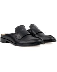 MM6 by Maison Margiela - Leather Slip-On Mules - Lyst
