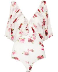 Magda Butrym - V-Neck Ruched Bodysuit - Lyst
