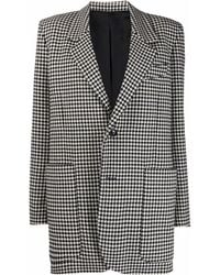 AMI - Houndstooth Single-breasted Coat - Lyst