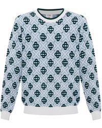 CASABLANCA - Jersey De Lana Con Monograma - Lyst