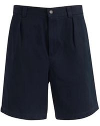 A.P.C. - Pleated Bermuda Shorts - Lyst