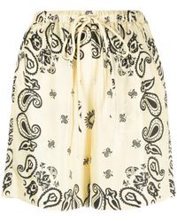 Nanushka - Paisley-Print Silk Shorts - Lyst