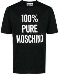 Moschino - T-Shirt mit Slogan-Print - Lyst