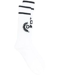 Dolce & Gabbana - Cotton Socks With Jacquard Dg Logo - Lyst