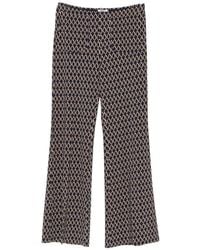 Siyu - Geometric-Print Flared Trousers - Lyst