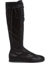 Ann Demeulemeester - Pixie Lace-Up Thigh-High Boots - Lyst