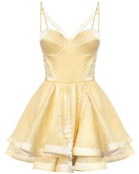 POST MERIDIEM - Rhinestone-Embellished Bustier Mini Dress - Lyst