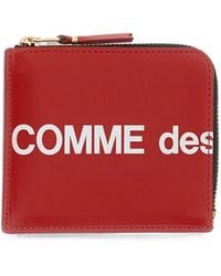 COMME DES GARÇONS PLAY - Logo-Print Leather Wallet - Lyst