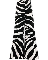 Dolce & Gabbana - Zebra-print Flared Trousers - Lyst