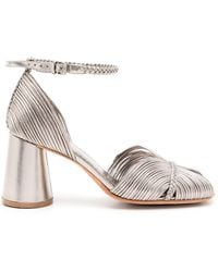 Sarah Chofakian - Twiggy Metallic-effect Sandals - Lyst