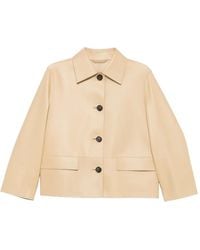 TOTEME - Button-Up Leather Jacket - Lyst