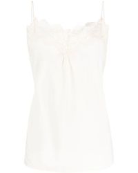 Zimmermann - Lace-trim Ruched Tank Top - Lyst