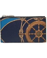 Bally - Rope-print Leather Cardholder - Lyst