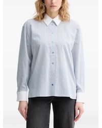 Morgan - Striped Crystal-Embellished Shirt - Lyst
