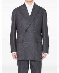 Kolor - Pinstripe Double-Breasted Blazer - Lyst