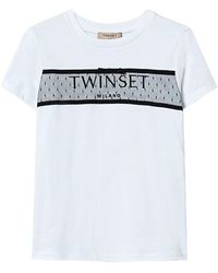 Twinset - Camiseta con logo bordado - Lyst
