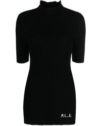 Philosophy Di Lorenzo Serafini - Logo-embroidered Ribbed-knit Top - Lyst