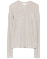 forte_forte - Glitter-Effect Long-Sleeve T-Shirt - Lyst