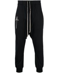 Rick Owens X Champion - Logo-embroidered Organic Cotton Track Pants - Lyst