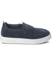 ARMANI EXCHANGE - Suede Penny Loafers - Lyst