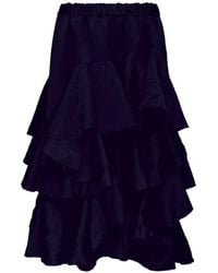Comme des Garçons - Tiered Ruffled Midi Skirt - Lyst